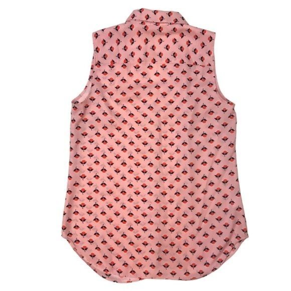 ANN TAYLOR Floral Sleeveless Button Front Blouse Size XS - Picture 3 of 9